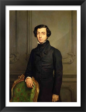 Framed Charles-Alexis-Henri Clerel de Tocqueville Print