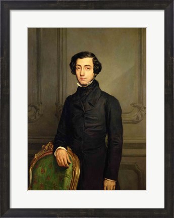 Framed Charles-Alexis-Henri Clerel de Tocqueville Print