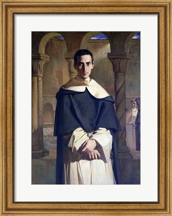 Framed Portrait of Jean Baptiste Henri Lacordaire Print