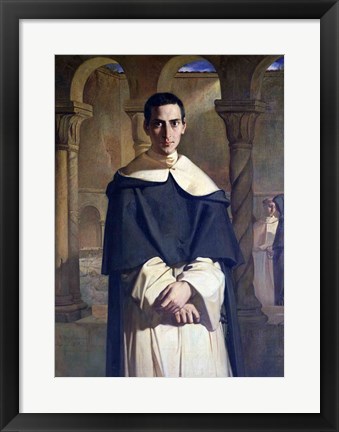 Framed Portrait of Jean Baptiste Henri Lacordaire Print