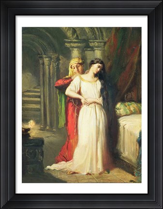 Framed Desdemona Retiring to her Bed, 1849 Print