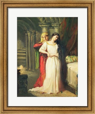 Framed Desdemona Retiring to her Bed, 1849 Print