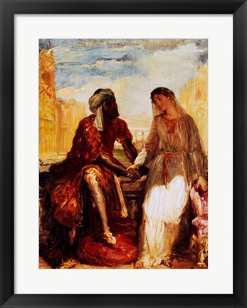 Framed Othello and Desdemona in Venice, 1850 Print