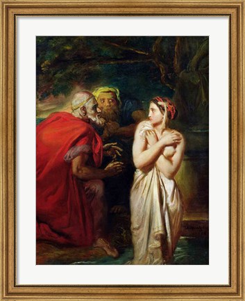 Framed Susanna and the Elders, 1856 Print