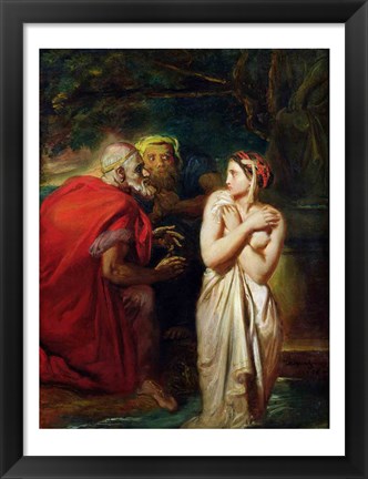 Framed Susanna and the Elders, 1856 Print