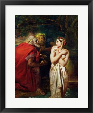 Framed Susanna and the Elders, 1856 Print