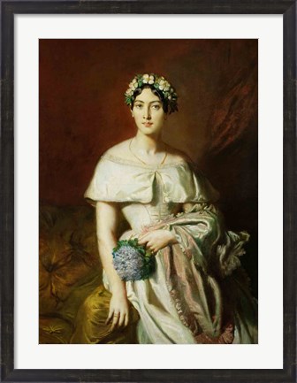 Framed Mademoiselle Marie-Therese de Cabarrus, 1848 Print