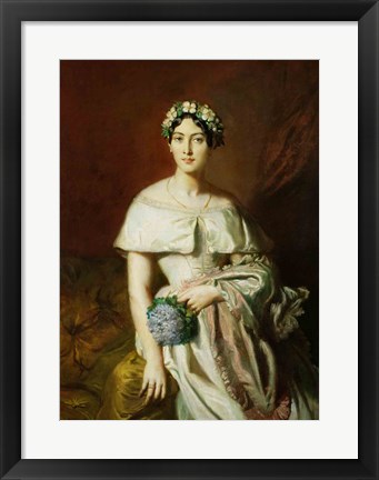 Framed Mademoiselle Marie-Therese de Cabarrus, 1848 Print