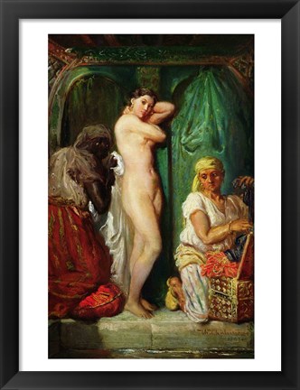 Framed Bath in the Harem, 1849 Print