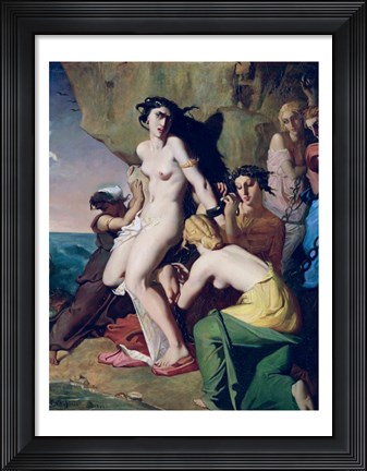 Framed Andromeda Tied to the Rock by the Nereids, 1840 Print