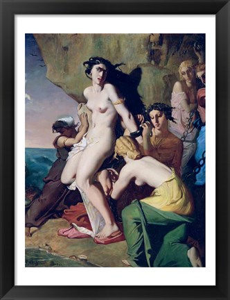 Framed Andromeda Tied to the Rock by the Nereids, 1840 Print