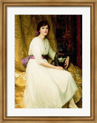 Framed Portrait of Miss Dorothy Dicksee Print