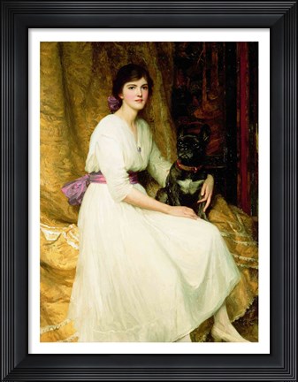 Framed Portrait of Miss Dorothy Dicksee Print