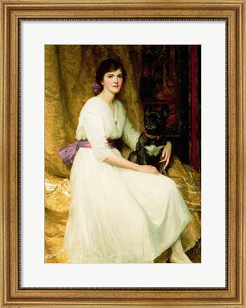 Framed Portrait of Miss Dorothy Dicksee Print