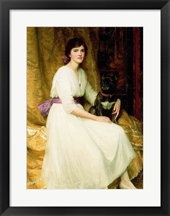 Framed Portrait of Miss Dorothy Dicksee Print