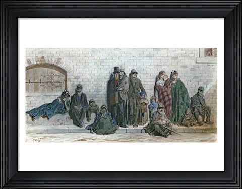 Framed London Street Scene Print