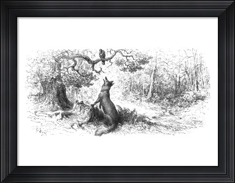 Framed Crow and the Fox Print