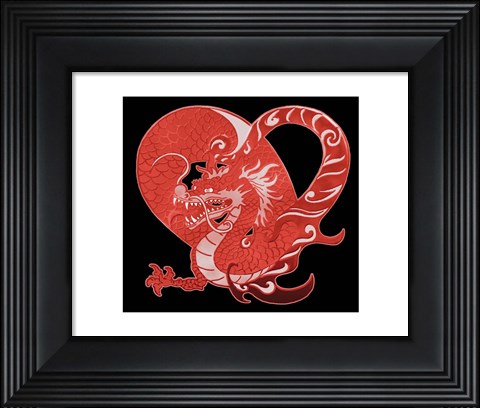 Framed Red Dragon Print