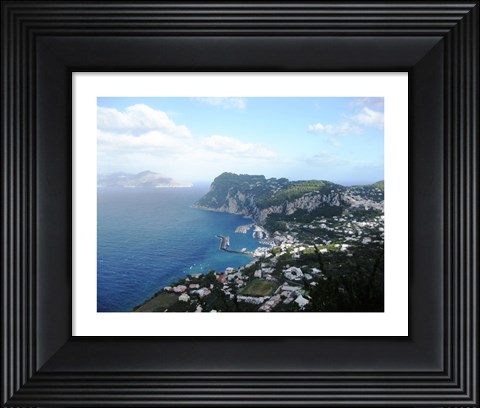 Framed Aerial view of Capri Harbour Print