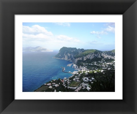 Framed Aerial view of Capri Harbour Print