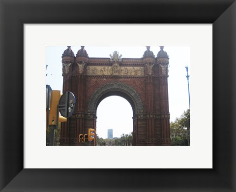 Framed Barcelona Arc de Triomf Print