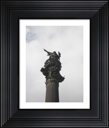 Framed Barcelona- Top of Columbus Monument Print