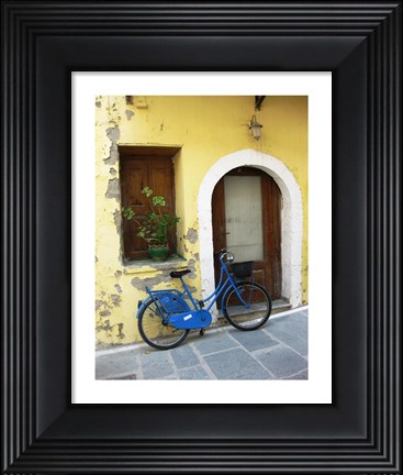 Framed Blue Bicycle Print