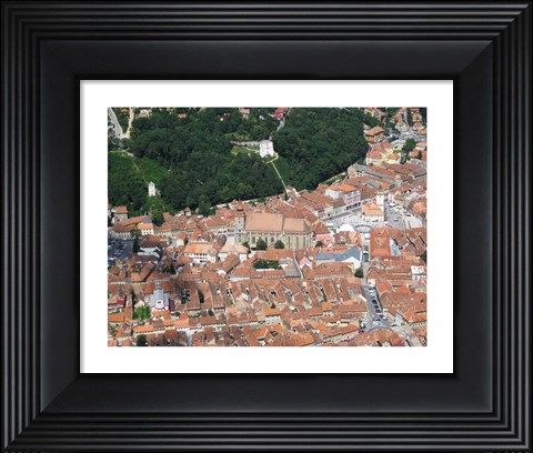 Framed Brasov Black Church and City Square Print