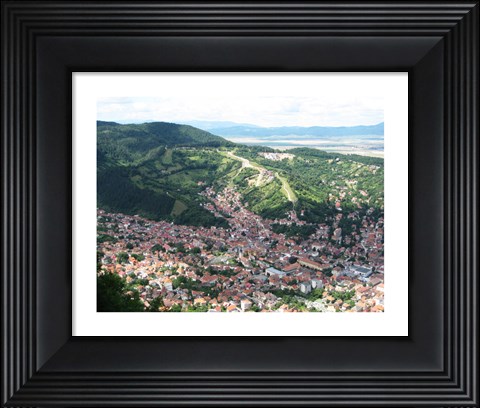 Framed Brasov Seen from Tampa Hill Print