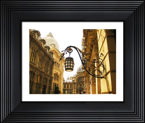 Framed Bucharest Artistic Street Light Print