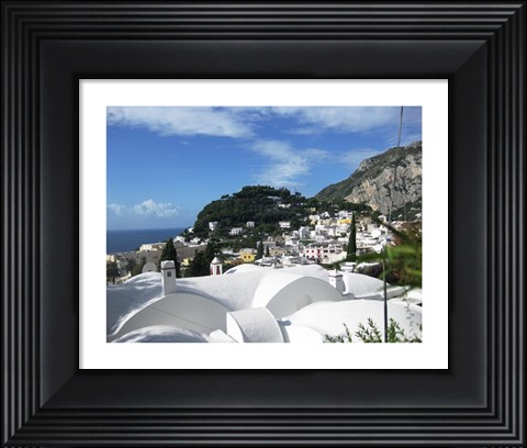 Framed Capri White Roof Print