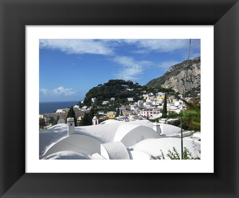 Framed Capri White Roof Print