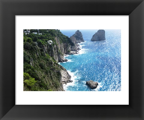 Framed Capri Coastline Print