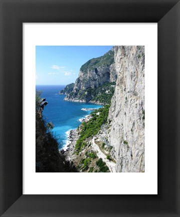 Framed Capri Coastline Photograph Print