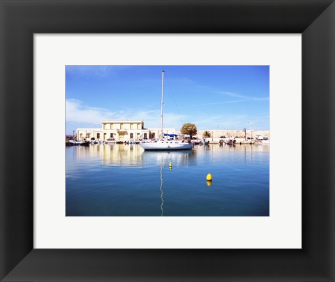 Framed Crete Harbour Print