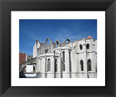 Framed Lisbon Carmo Convent Arches Print