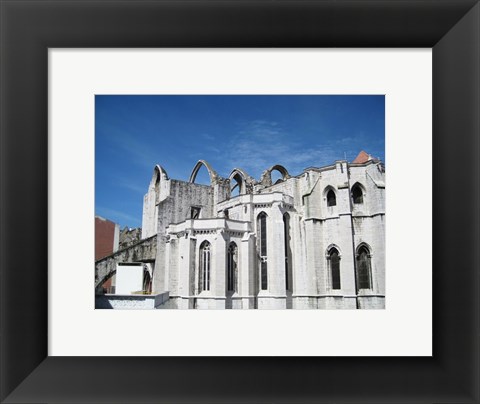 Framed Lisbon Carmo Convent Arches Print