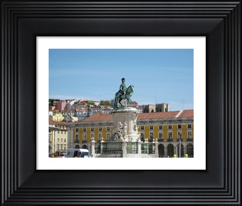 Framed Lisbon King Jose Equestrian Statue Print