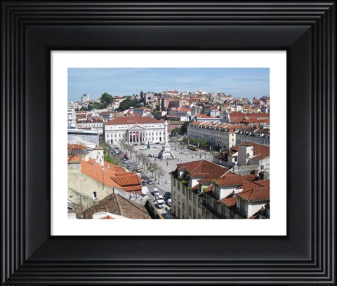 Framed Panorama Over Rossio Square Print