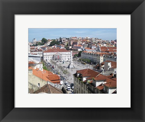 Framed Panorama Over Rossio Square Print