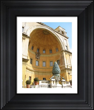 Framed Pinecone Statue in the Vatican Print