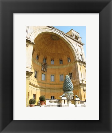 Framed Pinecone Statue in the Vatican Print