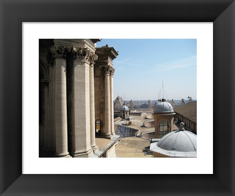 Framed Rome San Pietro Roof Print