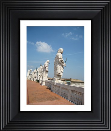 Framed Rome Statues of Saints on San Pietro on Roof Print