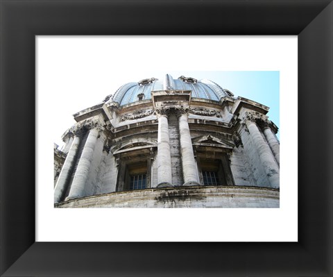 Framed Rome San Pietro Rood Exterior of a Small Dome Print