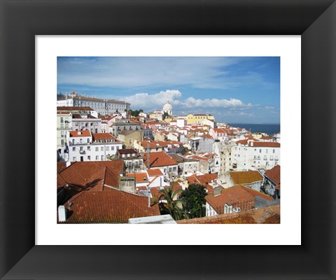 Framed View on Alfama from Santa Luiza Mirador Print
