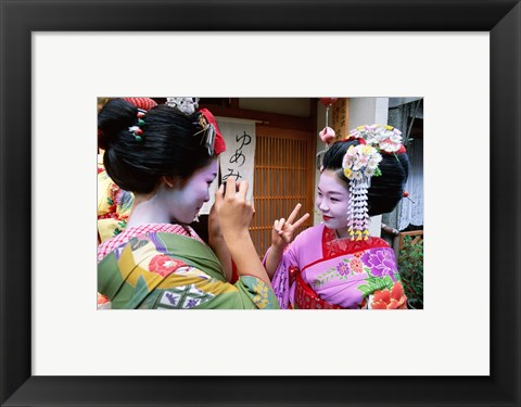 Framed Geishas Photographing Each Other Print