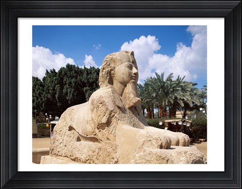 Framed Alabaster Sphinx, Memphis, Egypt Print