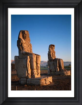 Framed Colossi of Memnon, Luxor, Egypt Print