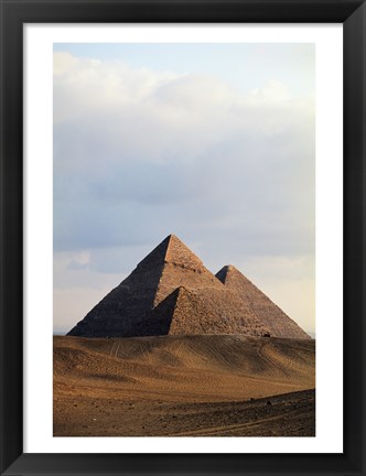 Framed Pyramids on a landscape, Giza, Egypt Print